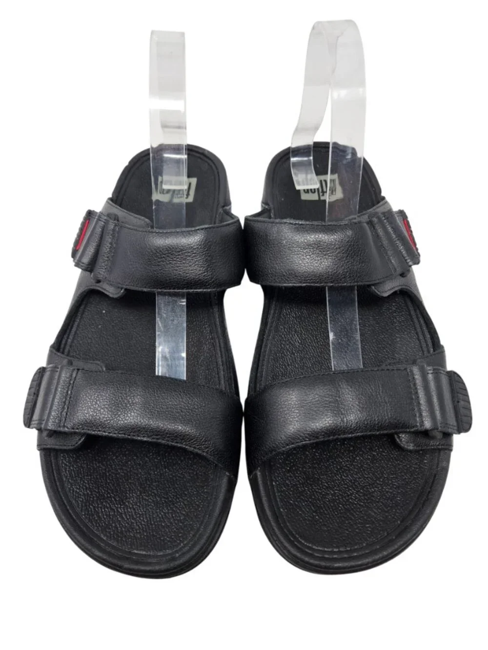 FitFlop Gogh Moc Slide Leather Sandals Shoes Black Mens Size 11 Comfort Slip On